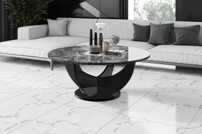 CAPRI 100 round coffee table (high gloss/different colours)